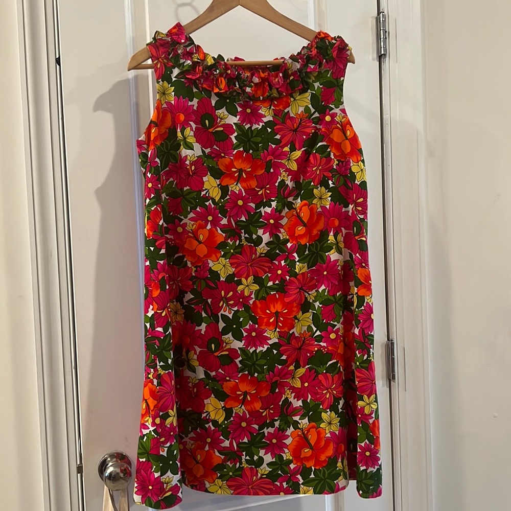 Vintage Hawaiian Print Dress